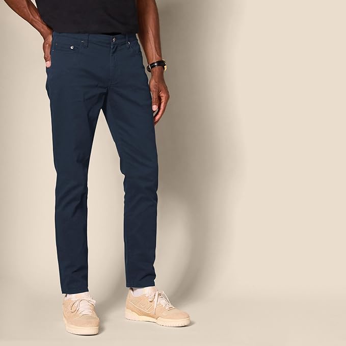 Pantalon Sergé Stretch Bleu Marine G