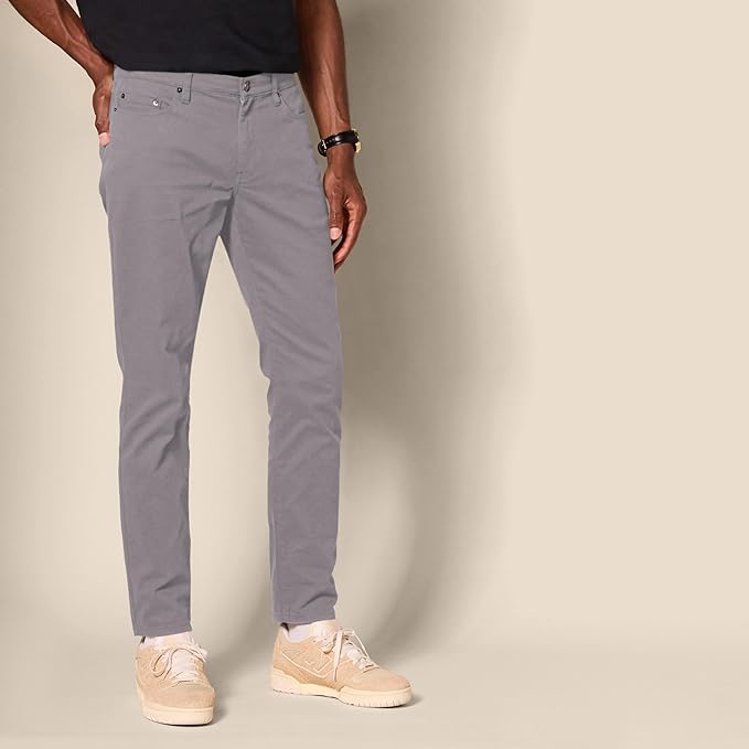 Pantalon Sergé Stretch Gris Foncé G