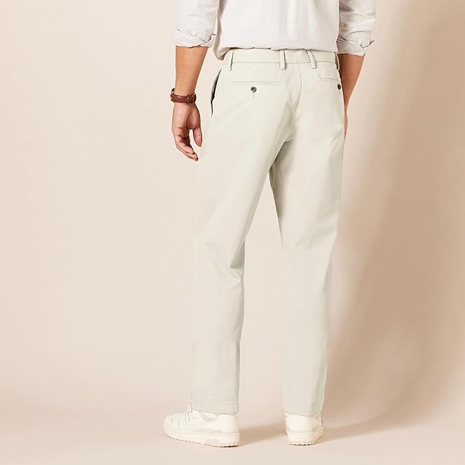 Pantalon Chino Infroissable Gris Pierre E