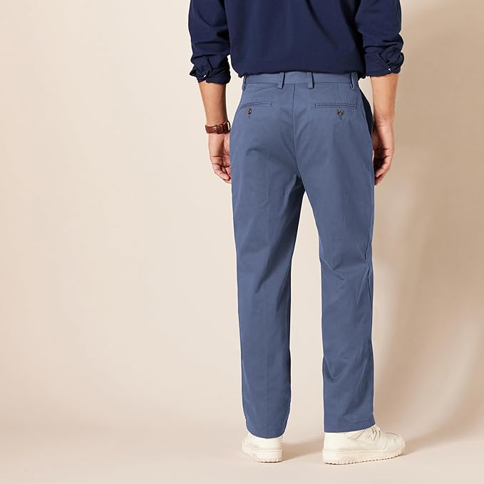 Pantalon Chino Infroissable Indigo E