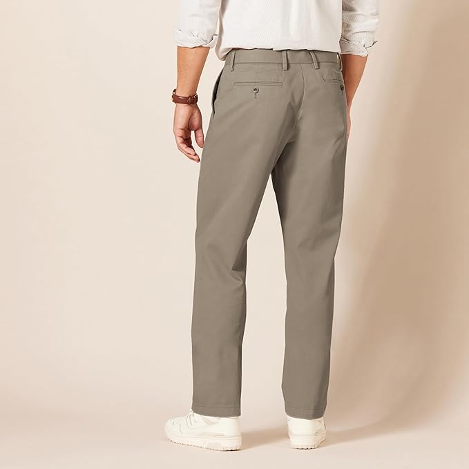 Pantalon Chino Infroissable Brun Foncé E