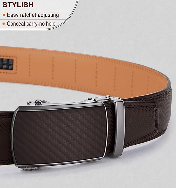 Ceinture Automatique en Cuir Marron Profond203 D