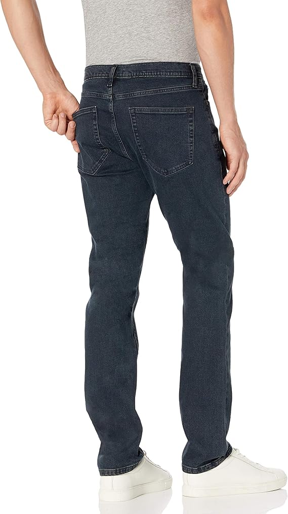 Jean Slim Homme Noir Bleu Vintage F