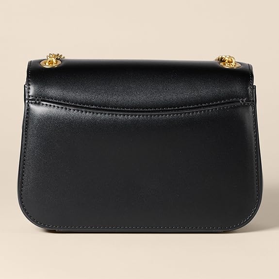 Sac à Bandoulière avec Chaîne Similicuir Noir J