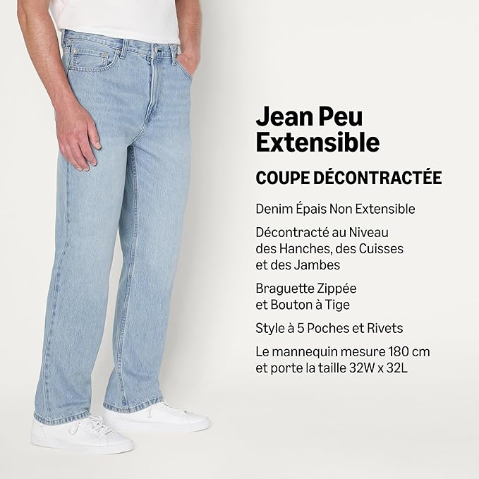 Jean Coupe Décontractée Bleu Vintage D