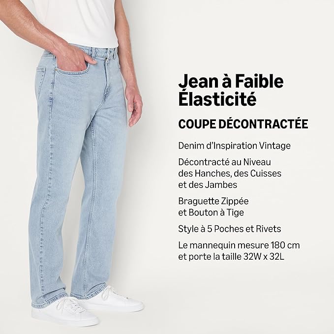 Jean Coupe Décontractée Givré Clair Délavé D