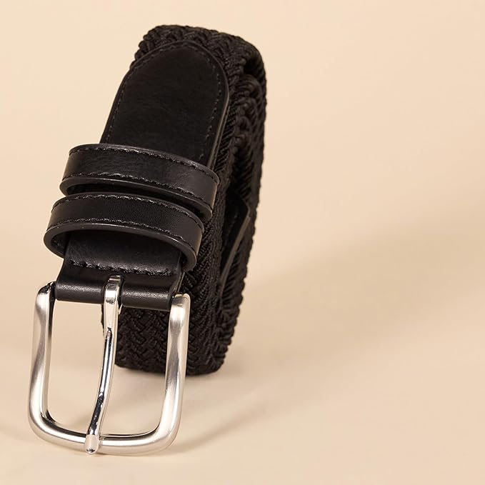 Ceinture Tressée Stretch Noir C