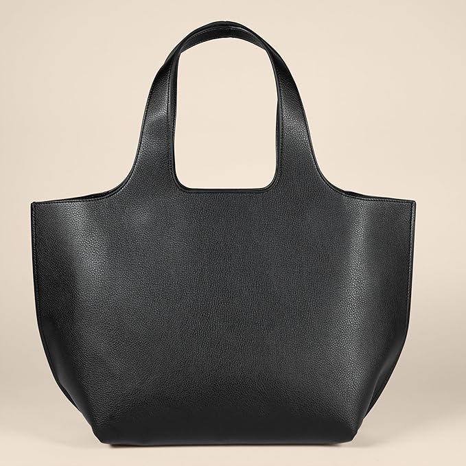 Sac Cabas Oversize Similicuir Brun Clair B