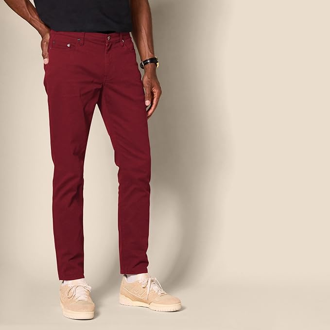 Pantalon Sergé Stretch Bordeaux G