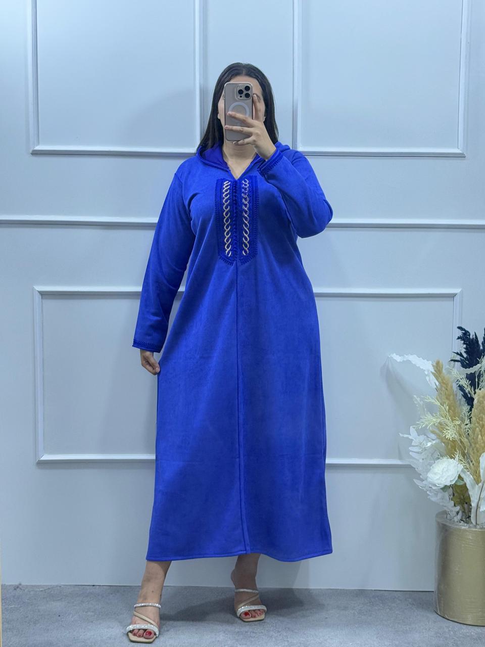 Jellaba de couleur Bleu électrique