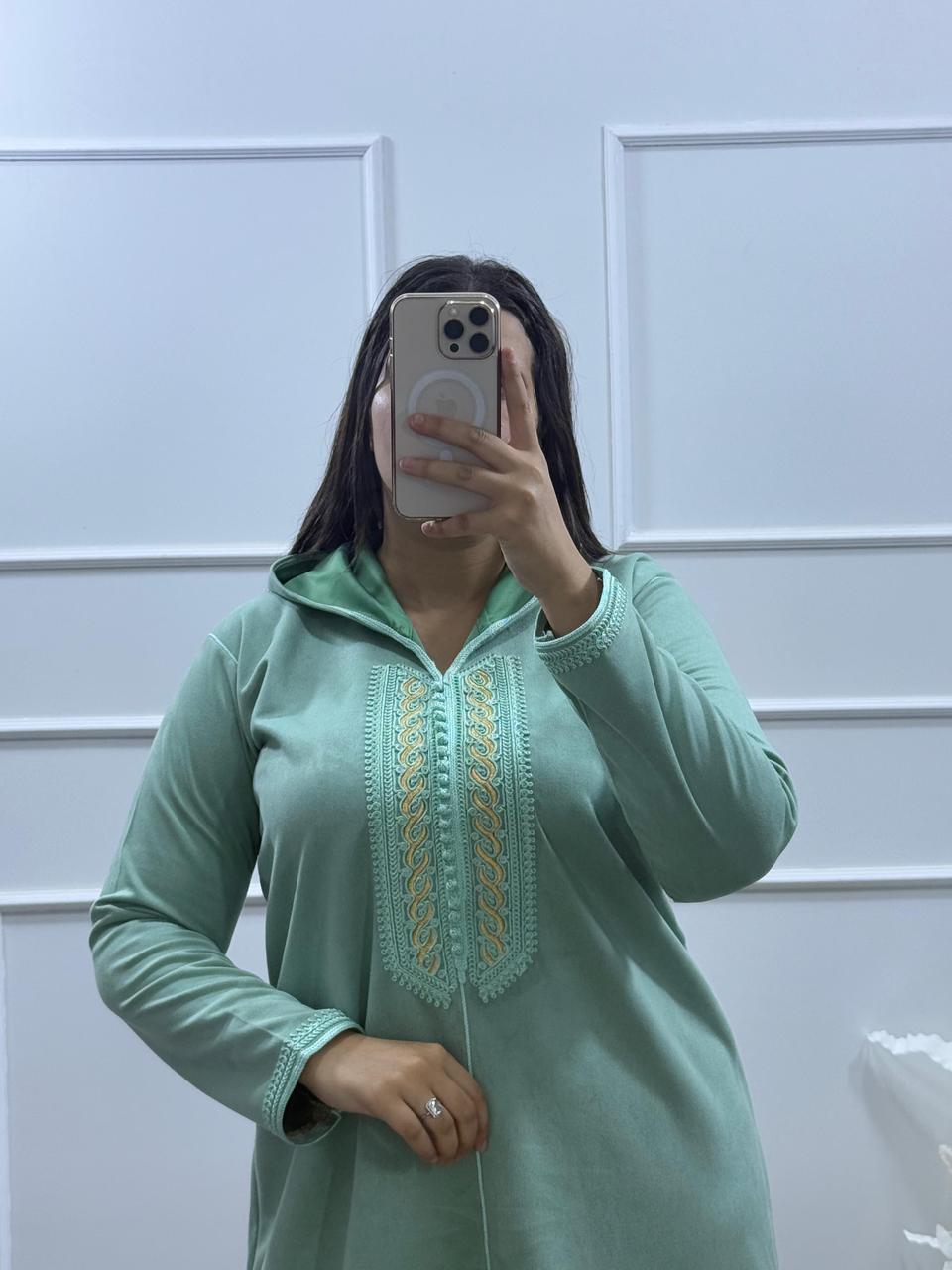 Jellaba de couleur Vert menthe