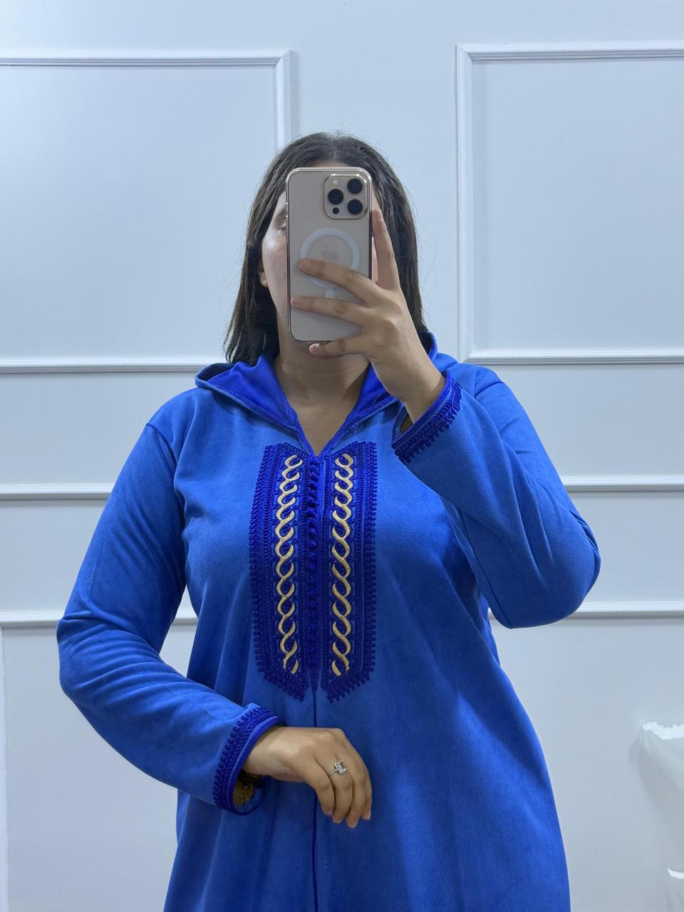 Jellaba de couleur Bleu Roi