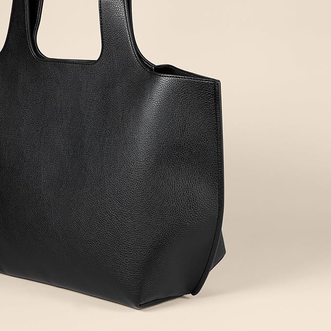 Sac Cabas Oversize Similicuir Brun Clair B