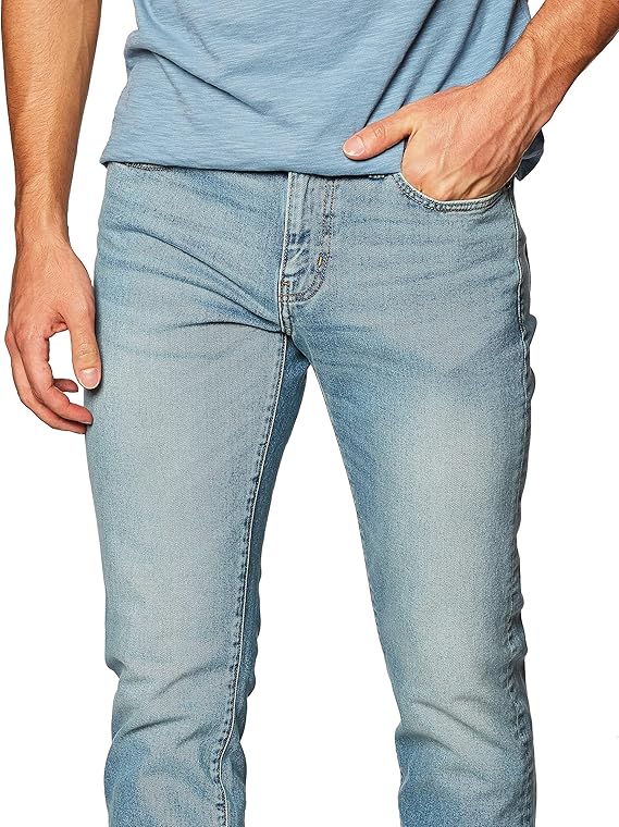 Jean Slim Homme Délavé Clair F