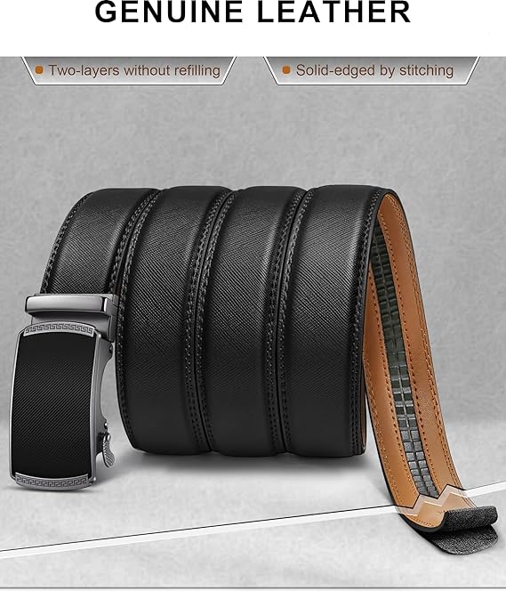 Ceinture Automatique en Cuir 027-Noir184 D