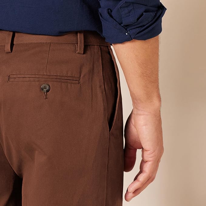 Pantalon Chino Infroissable  Brun E
