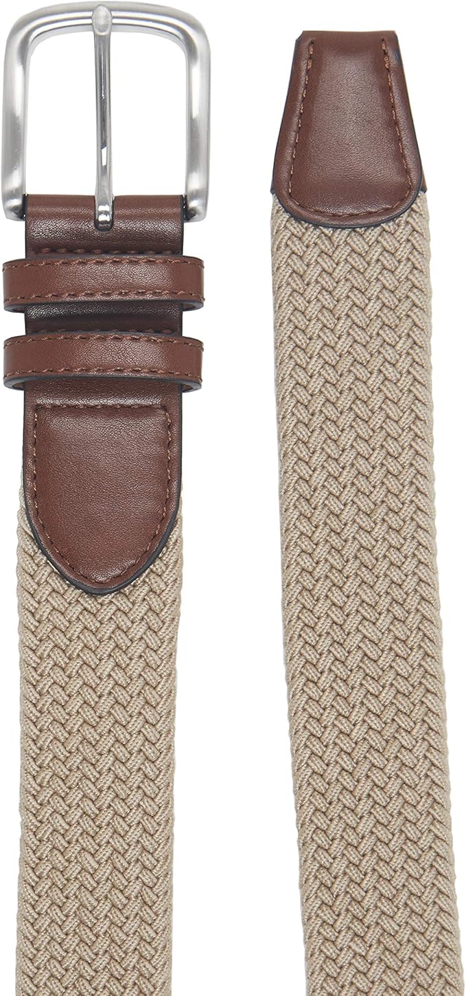 Ceinture Tressée Stretch Brun Kaki C