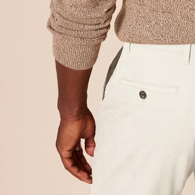 Pantalon Chino Extensible Style décontracté Gris Pierre B