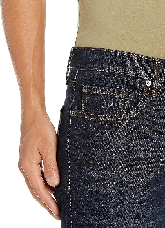 Jean bootcut à coupe Droite Indigo Foncé Tie-dye H