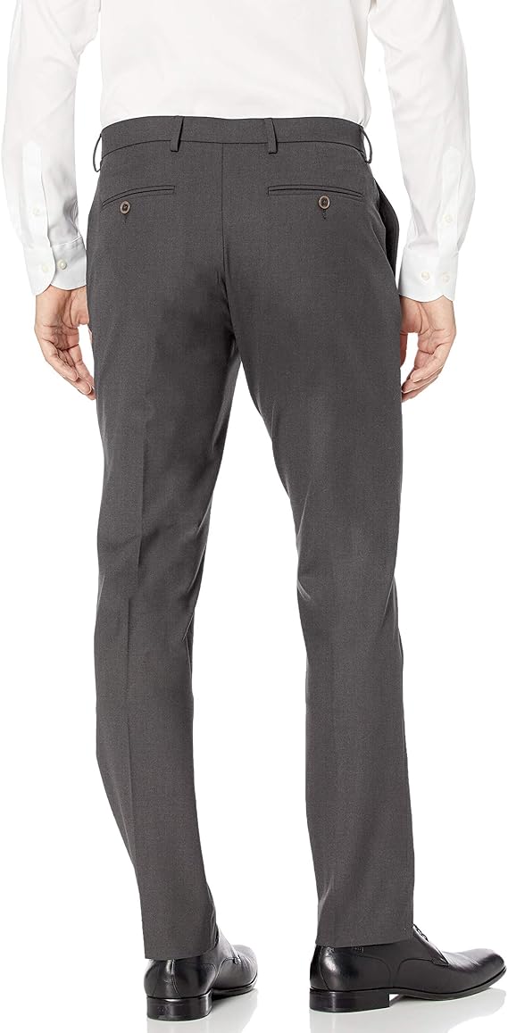 Pantalon Habillé en Tissu Charbon J