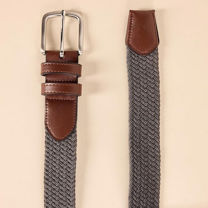 Ceinture Tressée Stretch Gris C