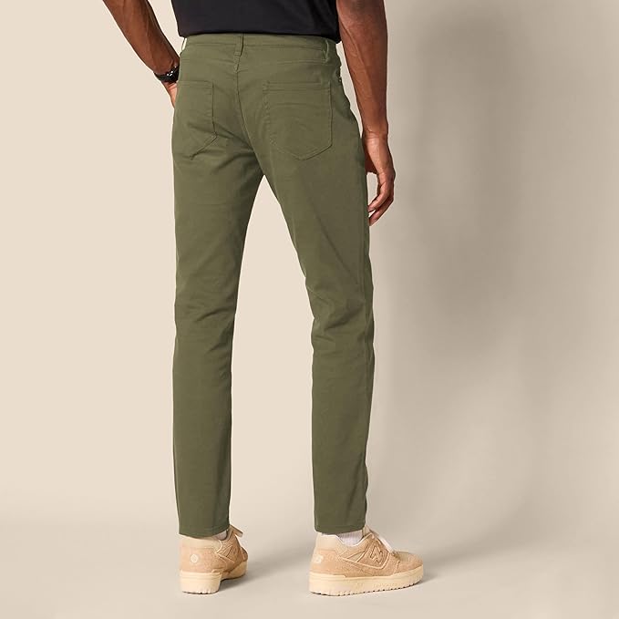 Pantalon Sergé Stretch Vert Olive G