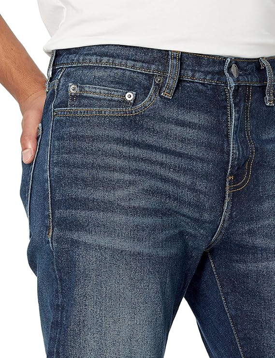 Jean bootcut à coupe droite Délavé Foncé H