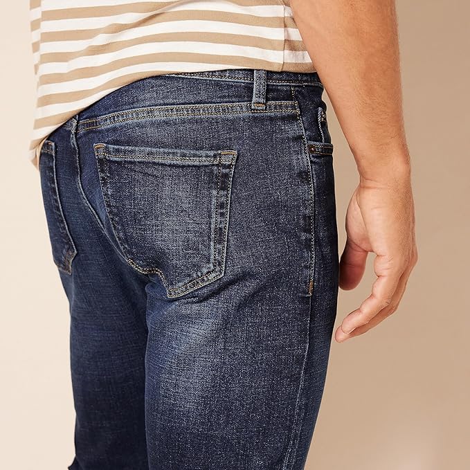 Jean Slim Homme Bleu Foncé Vintage F