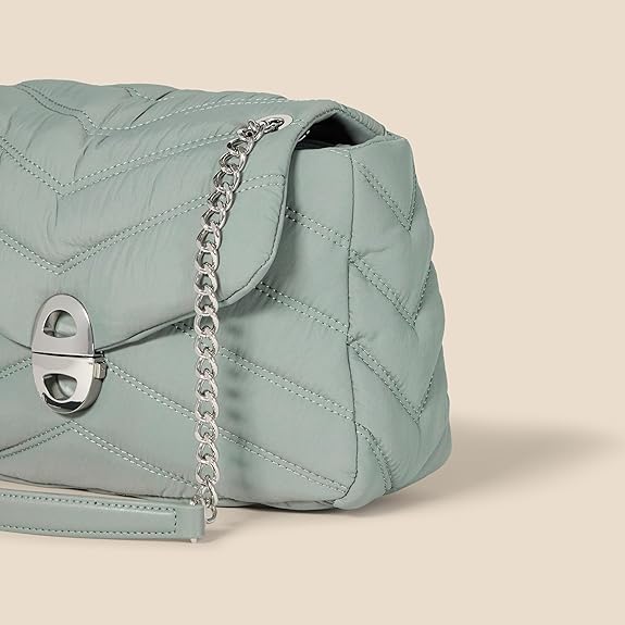 Sac à Rabat Matelassé Nylon Gris G