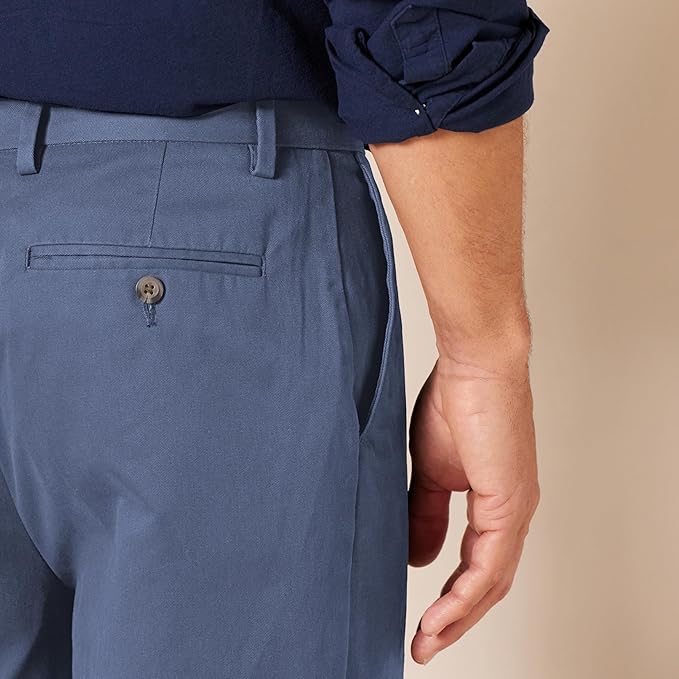 Pantalon Chino Infroissable Indigo E