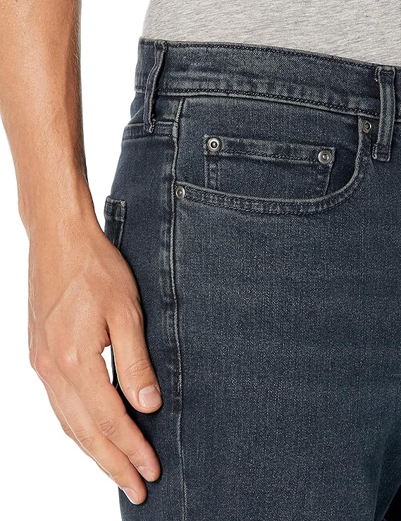 Jean Slim Homme Noir Bleu Vintage F