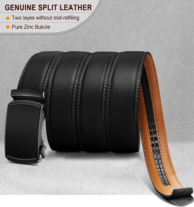 Ceinture Automatique en Cuir Noir2540 D