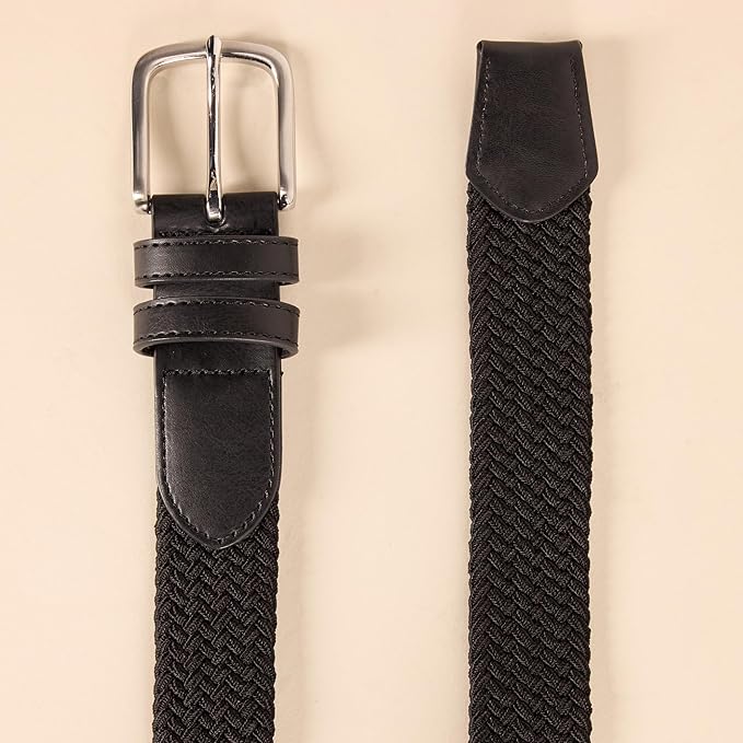 Ceinture Tressée Stretch Noir C