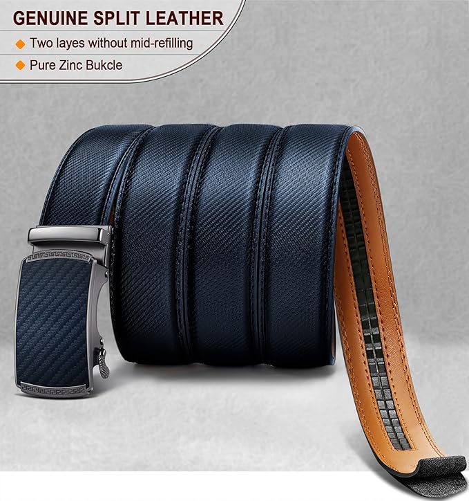 Ceinture Automatique en Cuir Bleu Antique2495 D