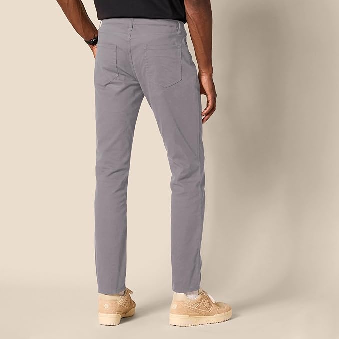 Pantalon Sergé Stretch Gris Foncé G
