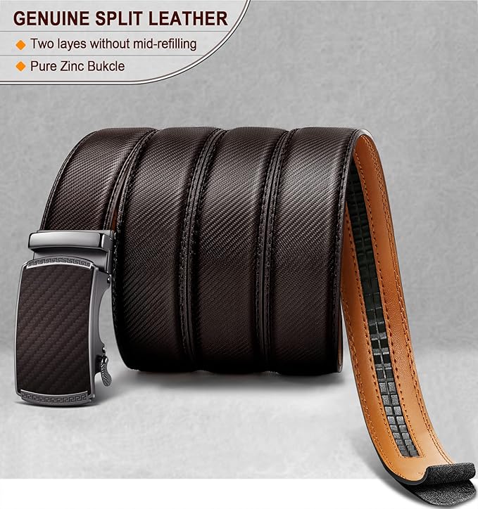 Ceinture Automatique en Cuir Marron Profond2494 D