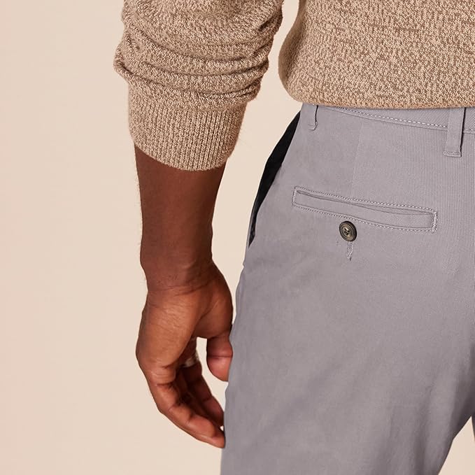 Pantalon Chino Extensible Style décontracté Charbon B