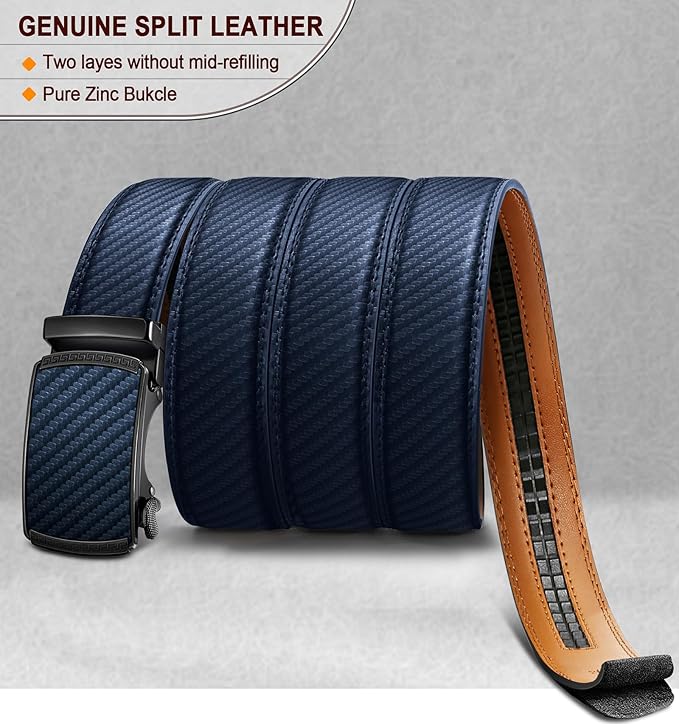 Ceinture Automatique en Cuir Bleu Marin2944 D