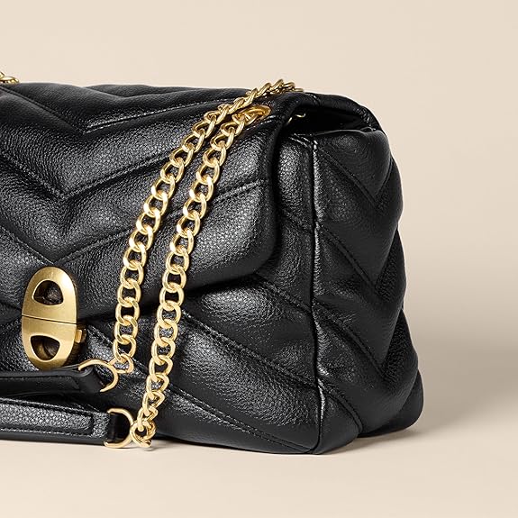 Sac à Rabat Matelassé Similicuir Noir G