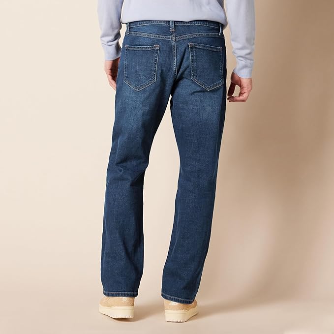 Jean bootcut à coupe droite Bleu Foncé Vintage H