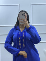 Jellaba de couleur Bleu électrique