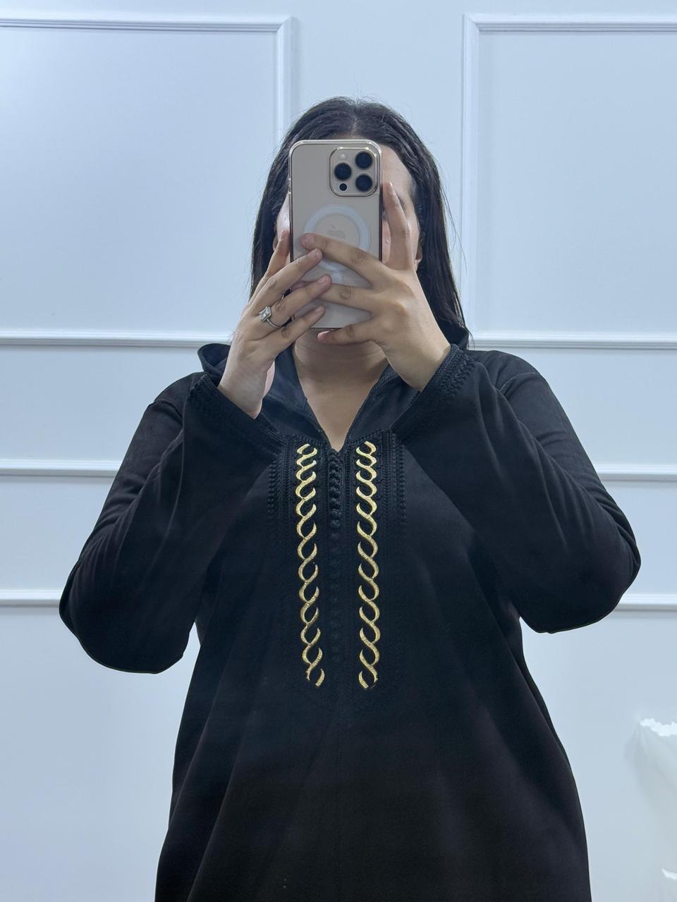 Jellaba de couleur Noir