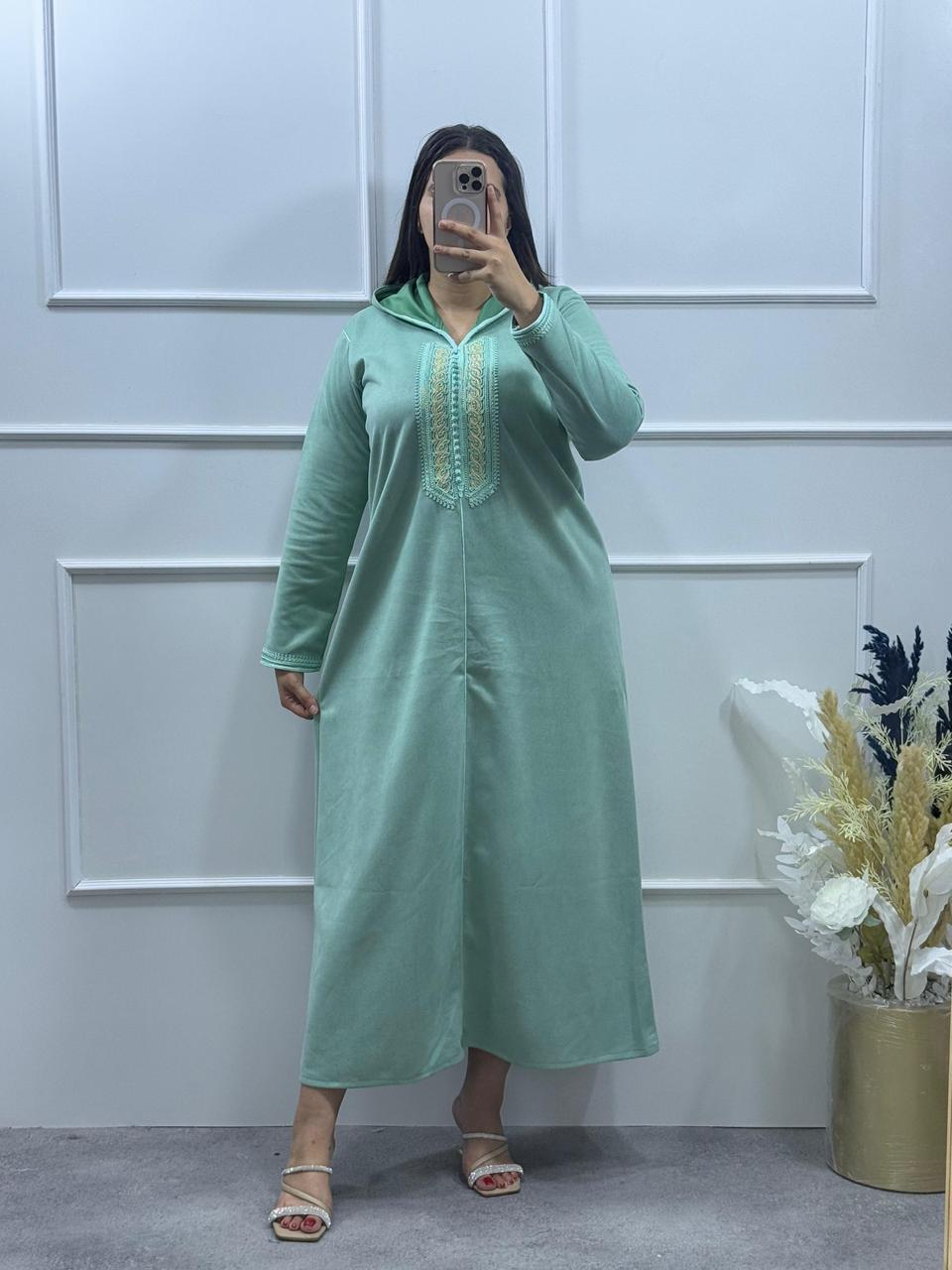 Jellaba de couleur Vert menthe