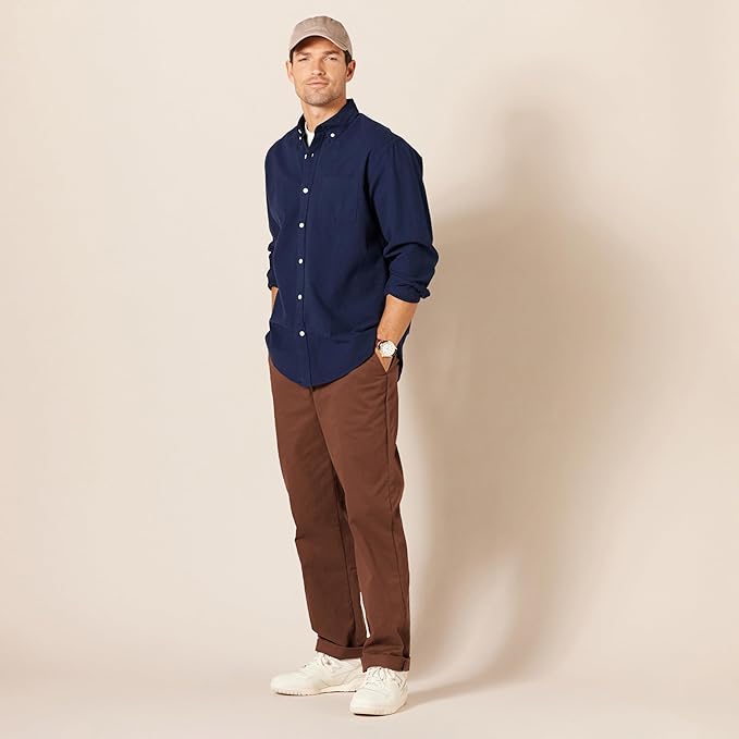 Pantalon Chino Infroissable  Brun E