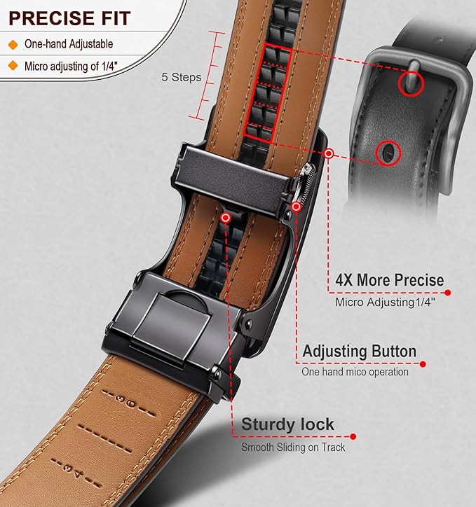 Ceinture Automatique en Cuir Noir2943 D