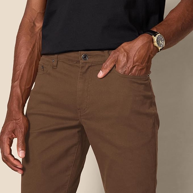 Pantalon Sergé Stretch Brun G