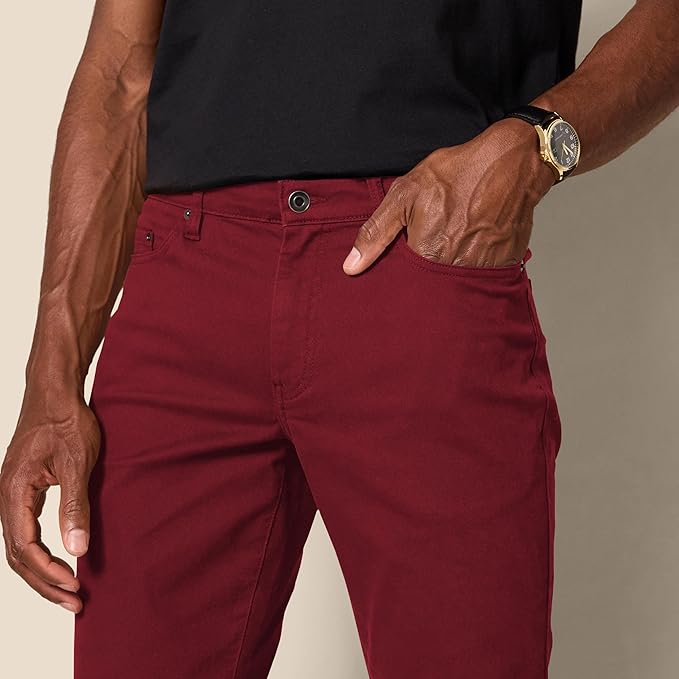 Pantalon Sergé Stretch Bordeaux G