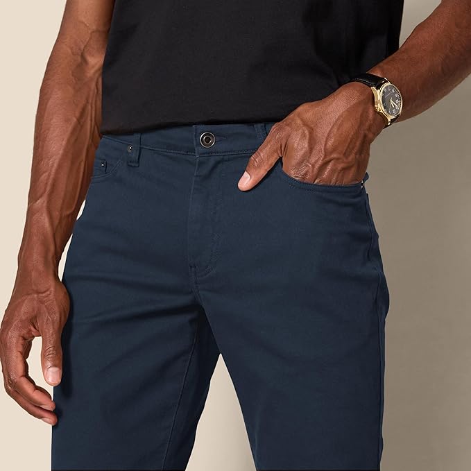 Pantalon Sergé Stretch Bleu Marine G