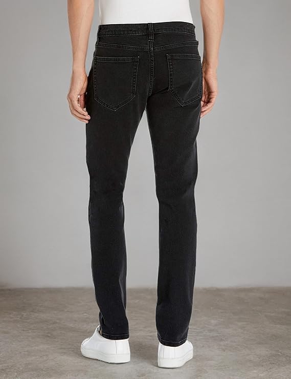 Jean Slim Homme Noir Délavé F