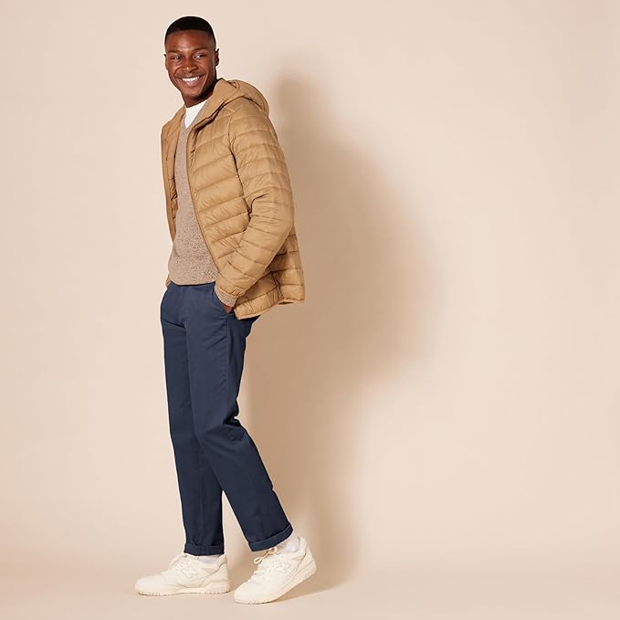 Pantalon Chino Extensible Style décontracté Bleu Marine Foncé B